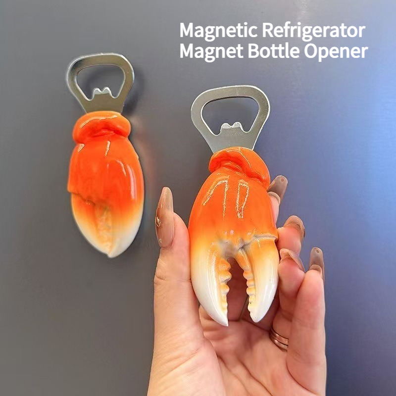 Funny Kitchen Gadgets Gifts - Grappige krabklauw-vormige flesopener magnetische koelkastmagneet bieropener