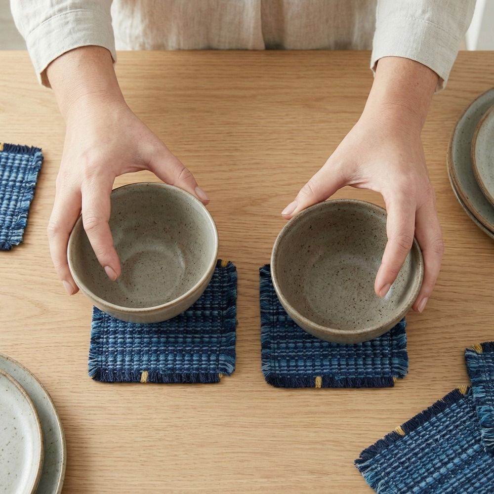 Kitchen Gadgets And Accessories - 6PCS Japanse Stijl Geweven Coaster Anti-Brandwonden