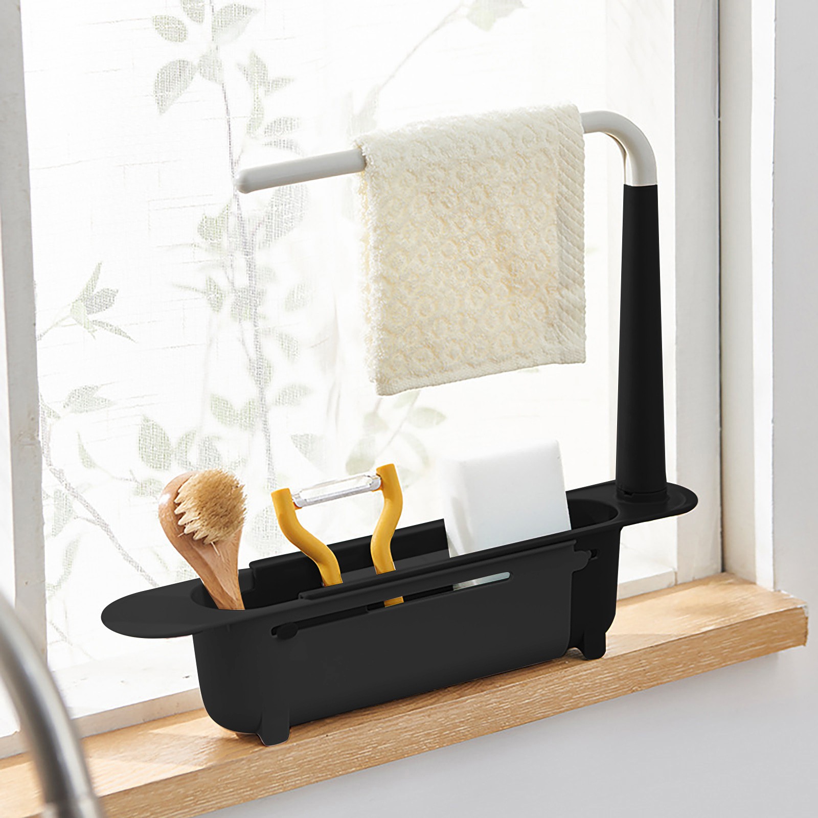 Kitchen Gadgets Rack Storage - Elescopische Gootsteen Plank Afdruiprek Keuken Organizer
