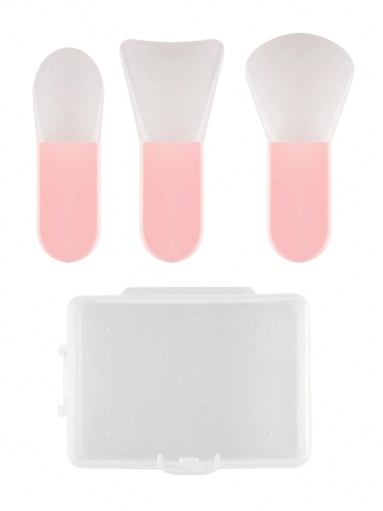 Silicone Spatula Set - 3-delige maskerapplicatorborstel Zachte siliconenborstel, Mini make-upspatel