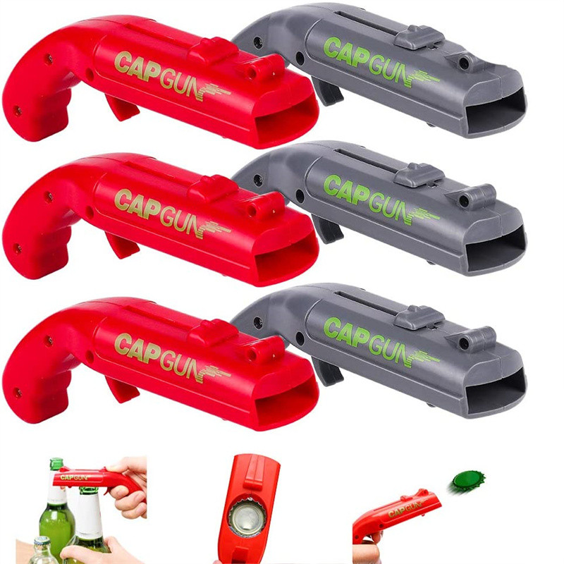 Funny Kitchen Gadgets Gifts - Cap Gun Flessenopener, Grappige Vliegende Cap
