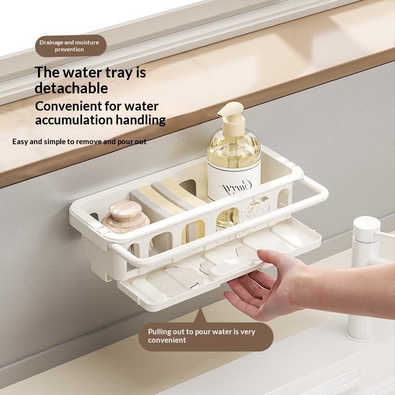 Kitchen Gadgets Rack Storage - Keukenkraan Organizer Grote Capaciteit Afdruiprek Zelfdrogende