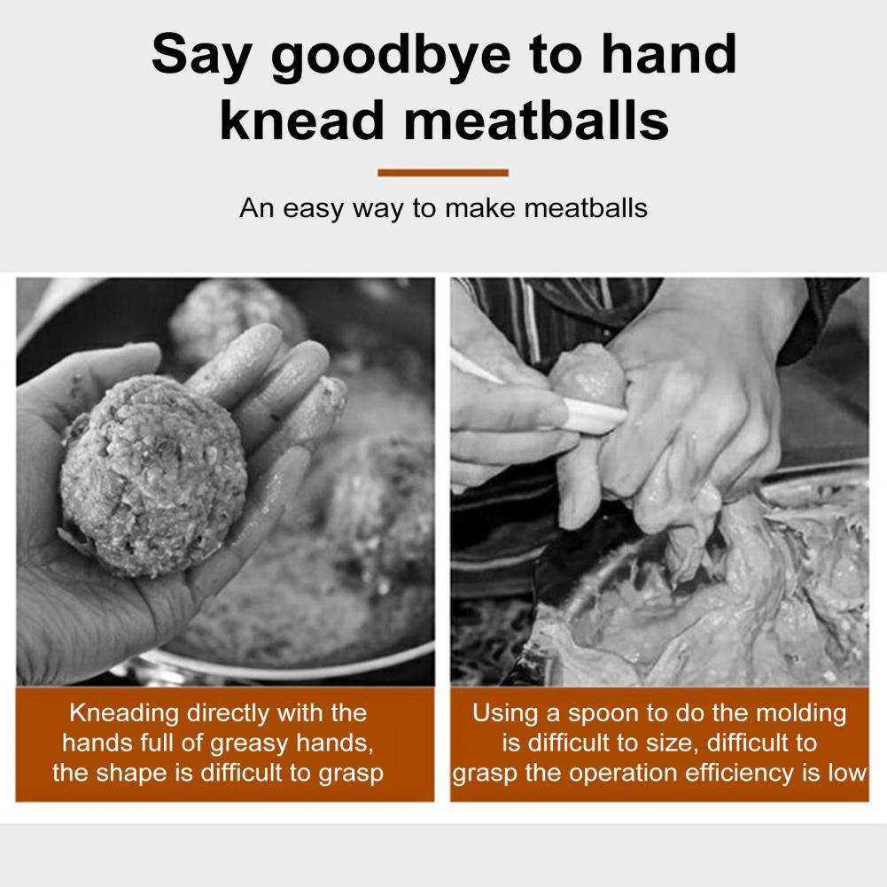 Kitchen Gadgets Modern - Roestvrijstalen keukenaccessoire 2/3-delige roestvrijstalen gehaktballenlepelset, schilgereedschap