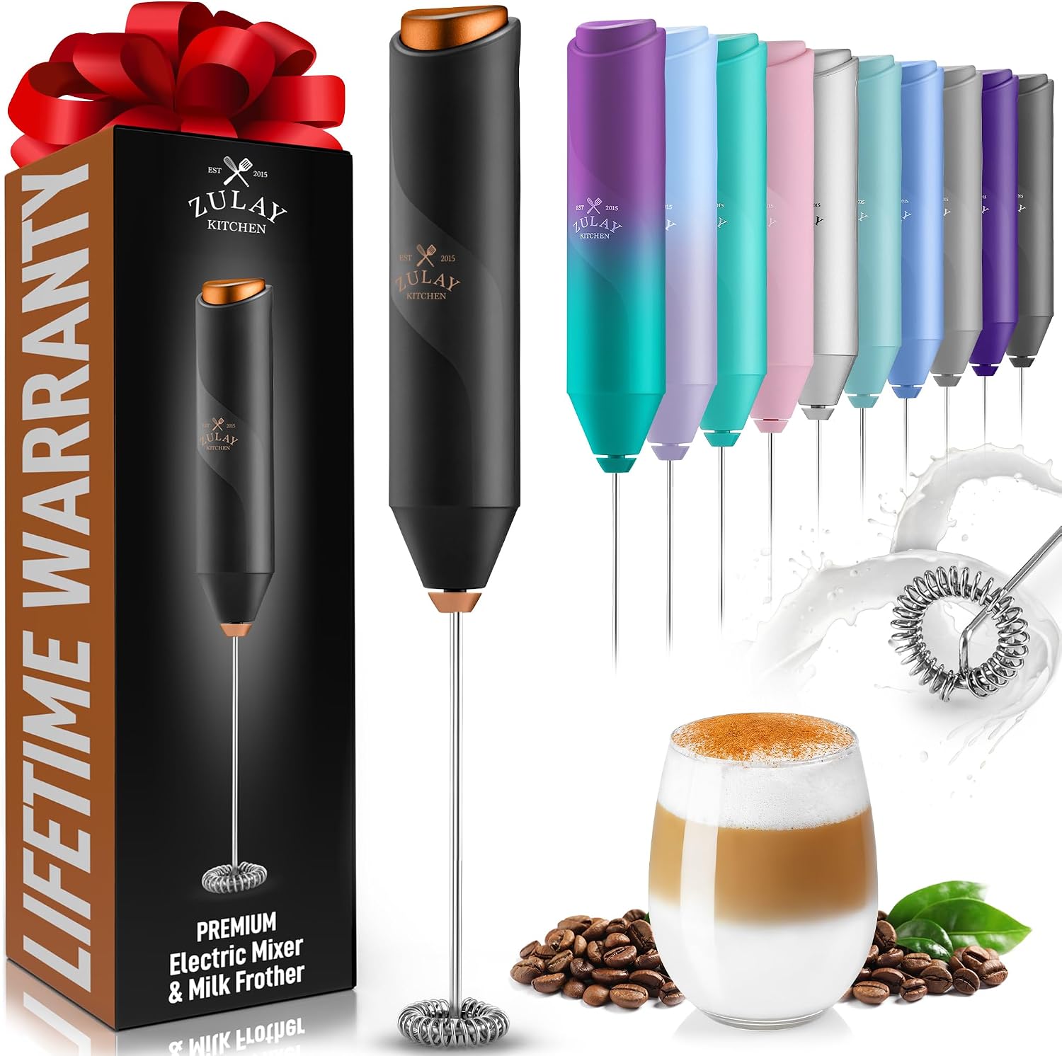 Milk Frother - Melkopschuimer, draagbare roestvrijstalen batterijmixer voor koffie