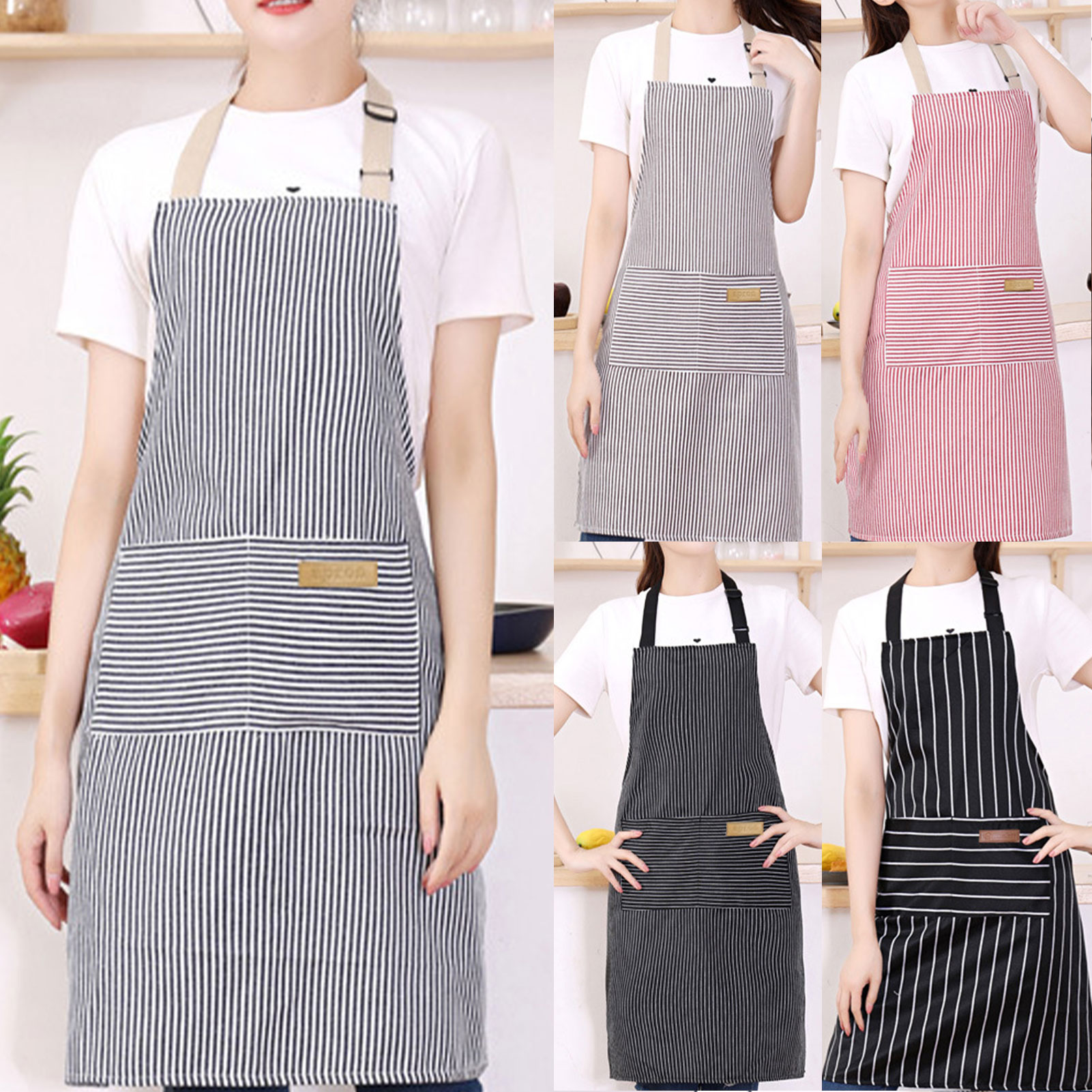 Kitchen Helper Gadgets - Gestreepte schort voor heren en dames,