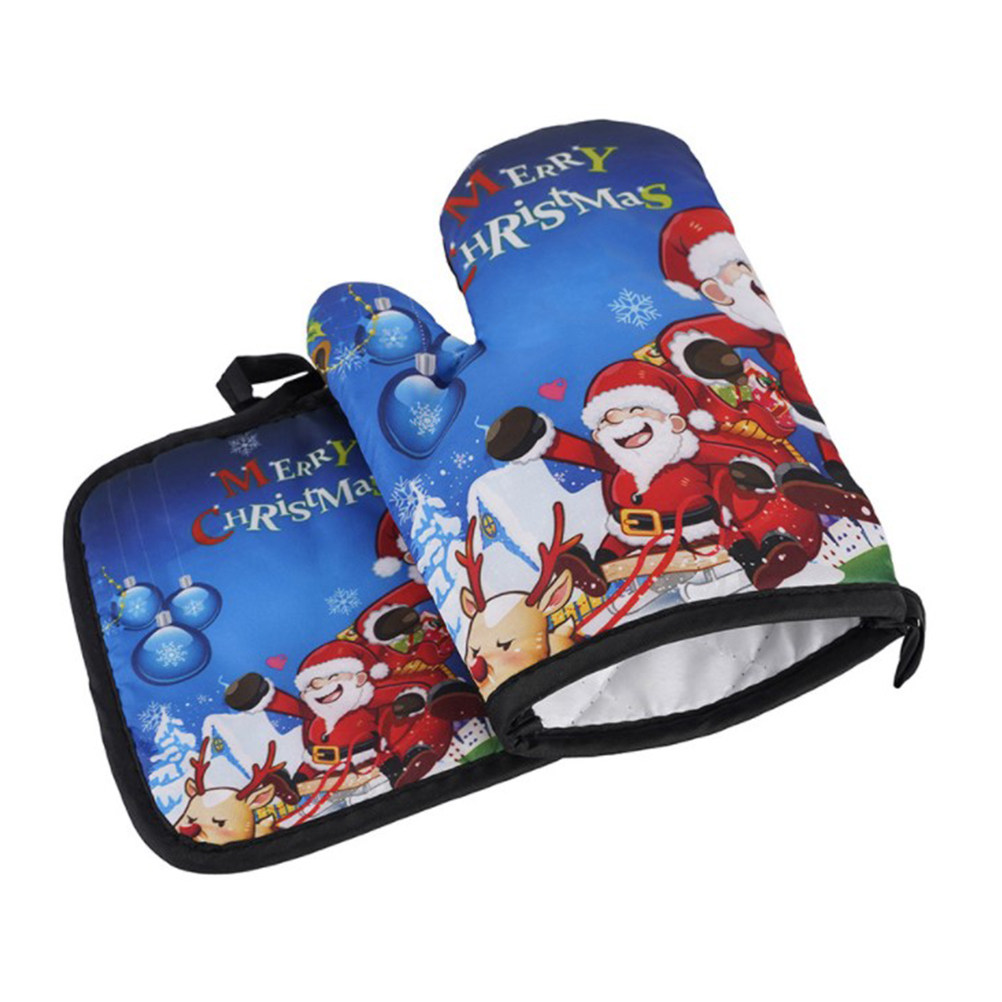 Kitchen Gadgets Xmas Gifts - Hittebestendige handschoenen Kersthandschoen BBQ Antislip Polyester