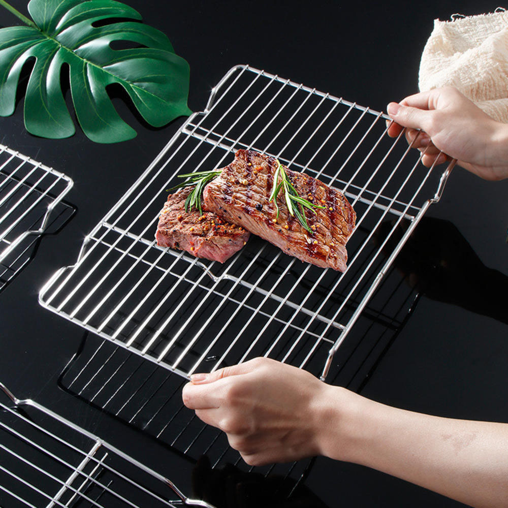 Kitchen Gadgets List - Roestvrijstalen barbecuegaasmat Herbruikbare hittebestendigheid BBQ-baknet Pad