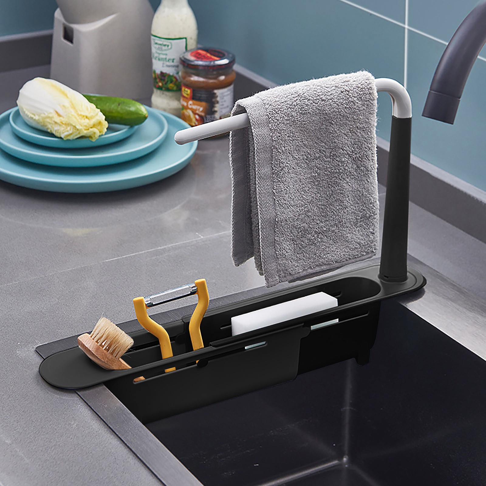 Elescopische Gootsteen Plank A - Kitchen Gadgets Rack Storage recensie en prijs
