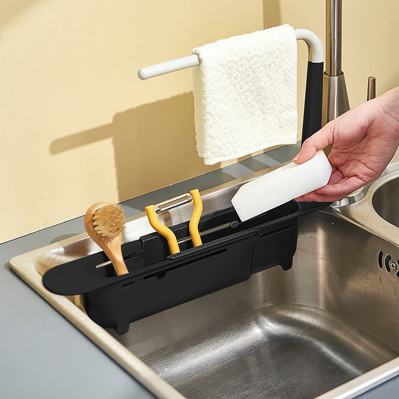 Elescopische Gootsteen Plank A - Kitchen Gadgets Rack Storage recensie en prijs
