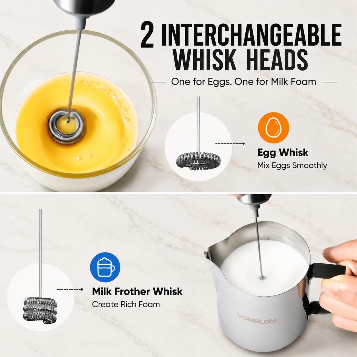 Melkopschuimer Handheld, op ba - Milk Frother recensie en prijs