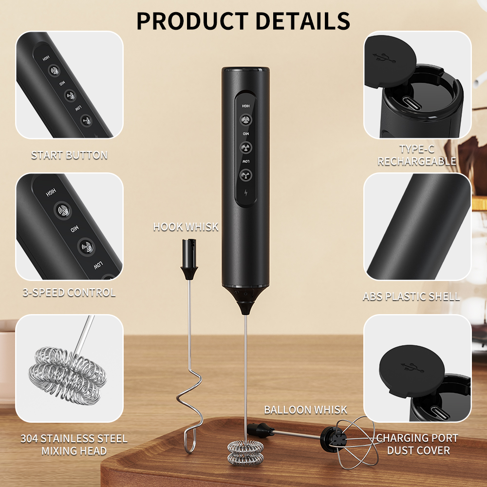 3-in-1 elektrische handmelkops - Milk Frother recensie en prijs