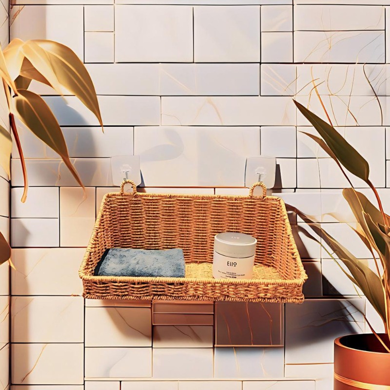 Geweven rotan hangende opbergm - Kitchen Gadgets Rack Storage recensie en prijs