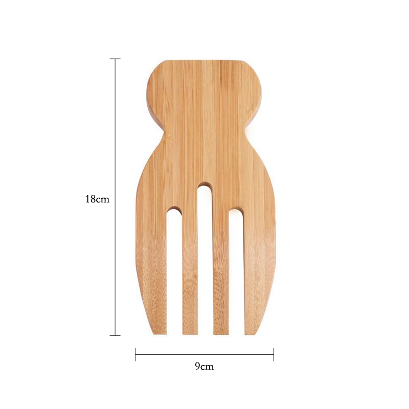 2Pcs Salade Handen Bamboe Sala - Kitchen Helper Gadgets recensie en prijs