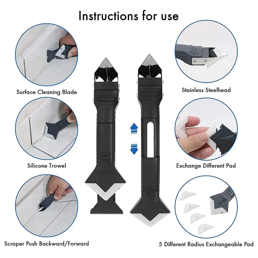 5-in-1 Metalen Kop Lijm Tool K - Silicone Spatula Set recensie en prijs
